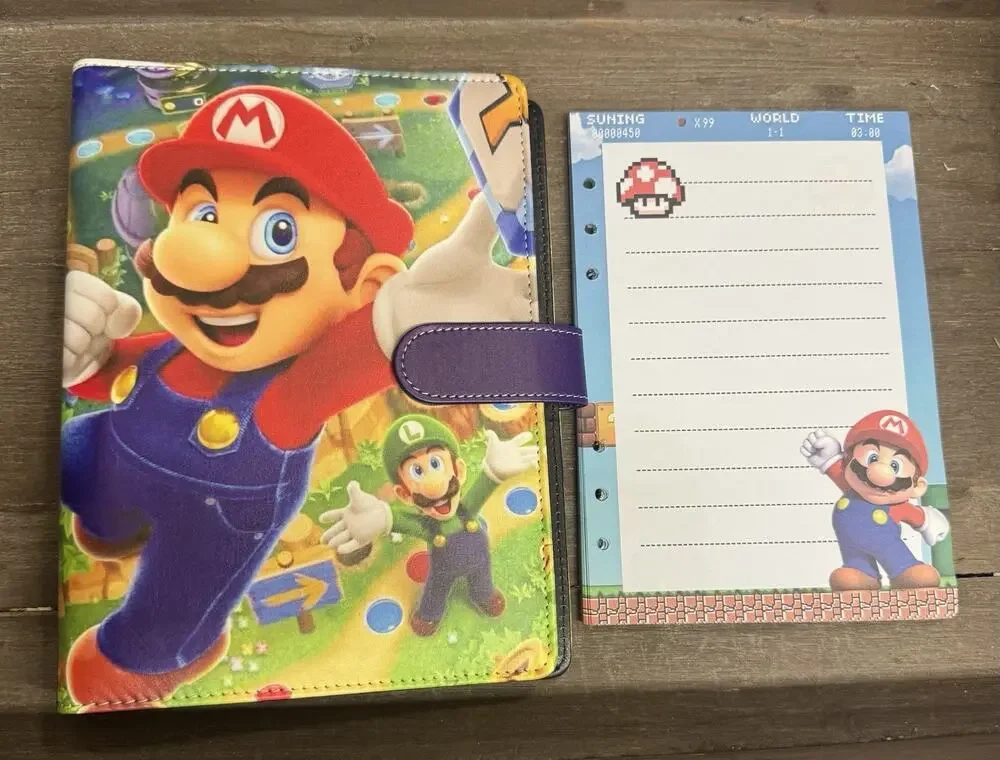 Mario Luigi Size A5 Binder and matching paper